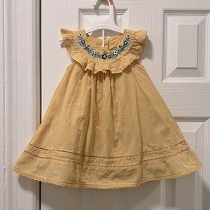 Max Studio Embroidered Swiss Dot Dress